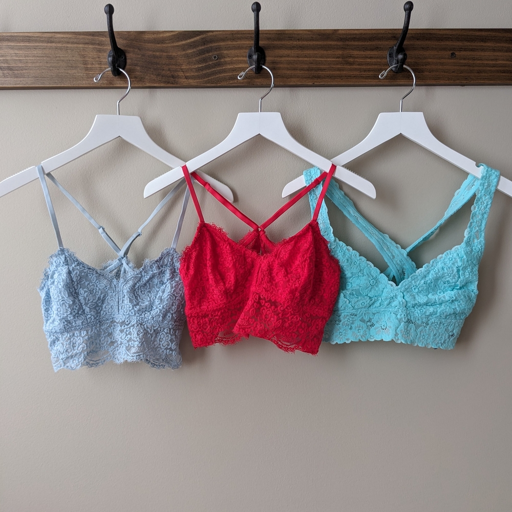3 Aerie Lace Bralettes